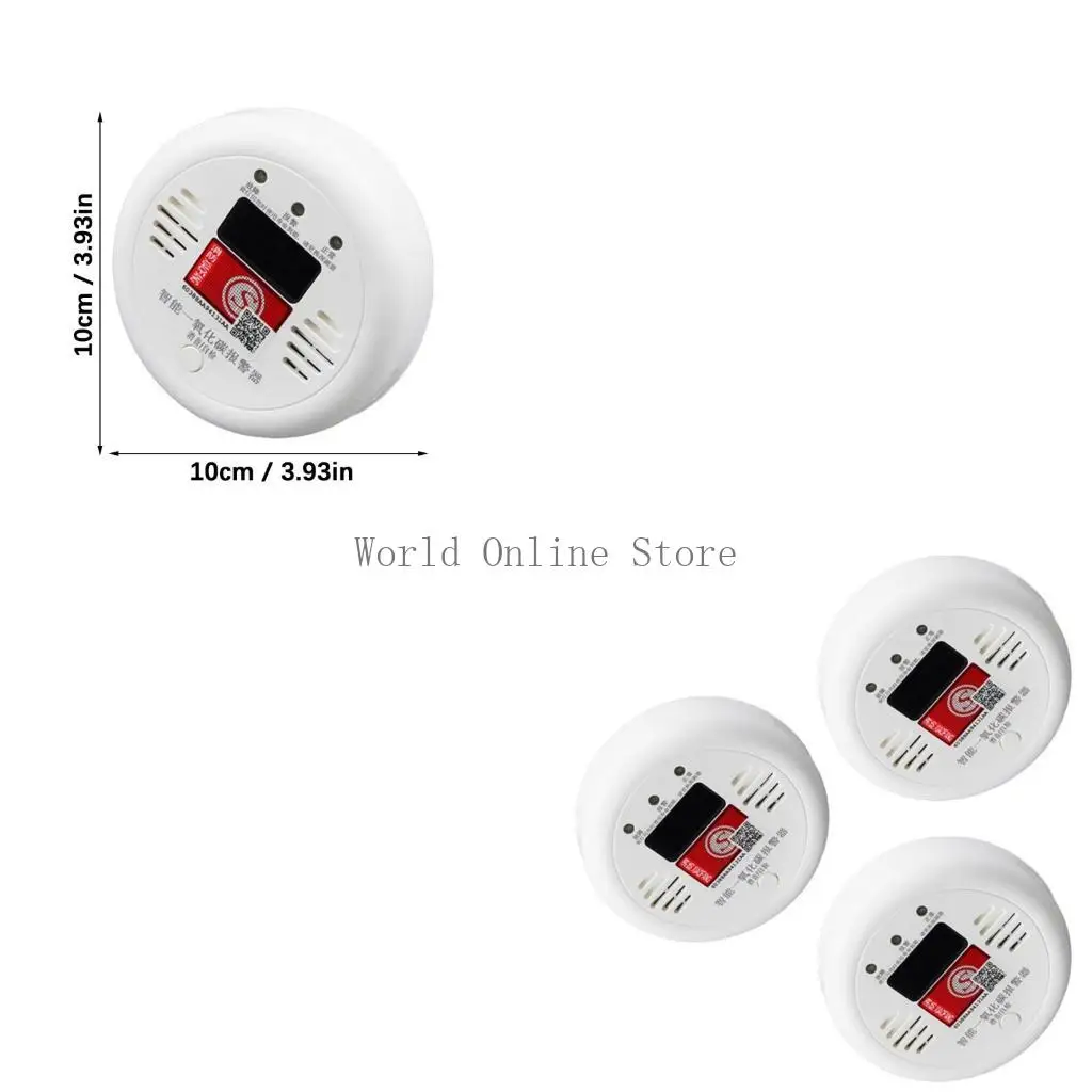 Allarme monossido carbonio portatile con avvisi vocali visualizzazione digitale Dispositivo rilevatori gas wireless