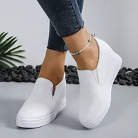 New White Hidden Wedge Heels Sneakers Casual Shoes Woman Platform Shoes Women's High Heels Pumps Footwear