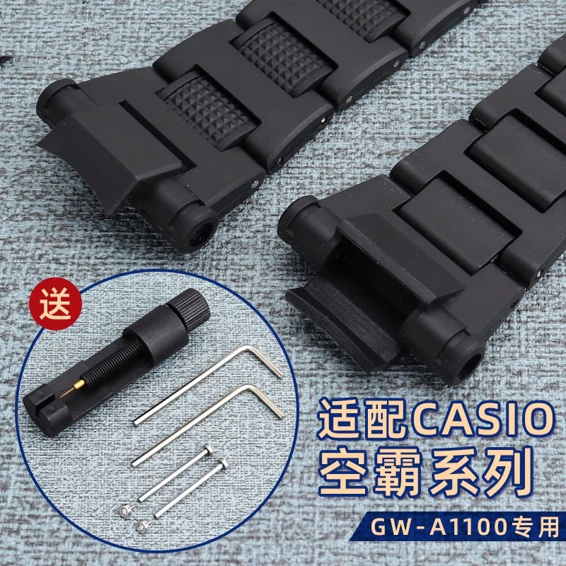 Plastic Steel Watchband for Casio GW-A1100FC GW-A1000 GW-4000 GA-1000 Watch Strap High Quality Men's Sport Bracelet 16mm