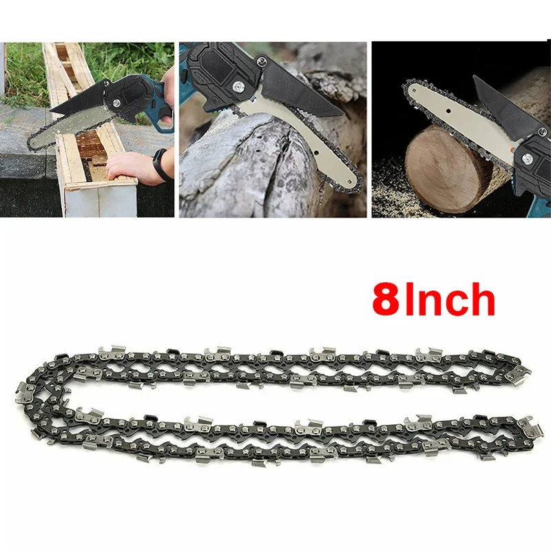 

Pitch Steel Chainsaw, Semi Chisel Chains, 48 Drive Links, 043 "Gauge, Wood Cutting Replacement for Electric Saw, 8", 1Pc