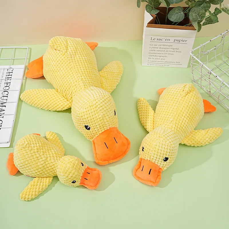 

C2 Cat Pet Toy Dog Toy Cat Plush Companion Sleeping Duck Bite Resistant Teeth Grinding Sound Relief Duck Sound Relieve Boredom