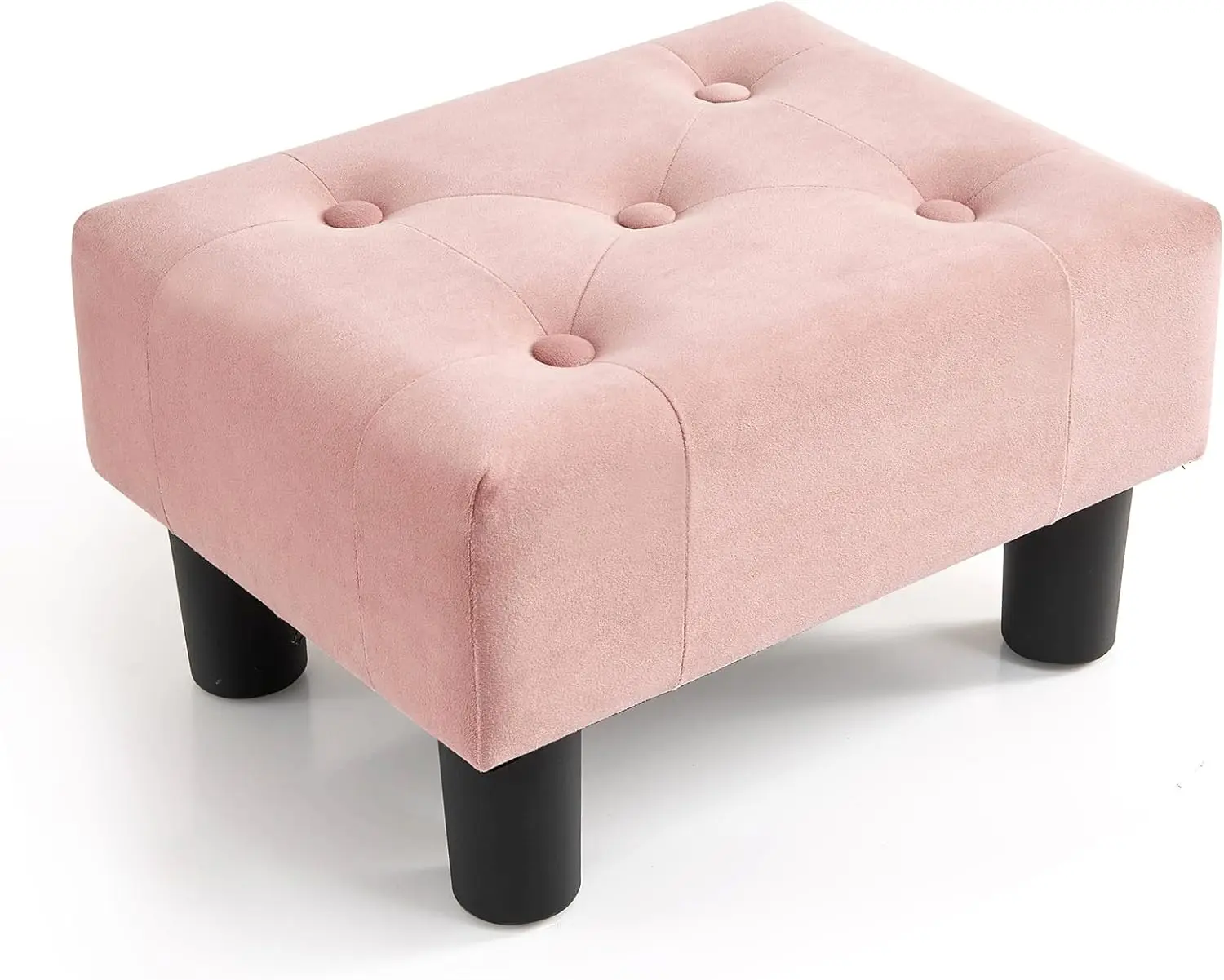 

Small Foot Stool Ottoman, Velvet Ottoman Foot Rest With Legs, Rec Footstool Ottomans For Couch, Living Room And Entryway