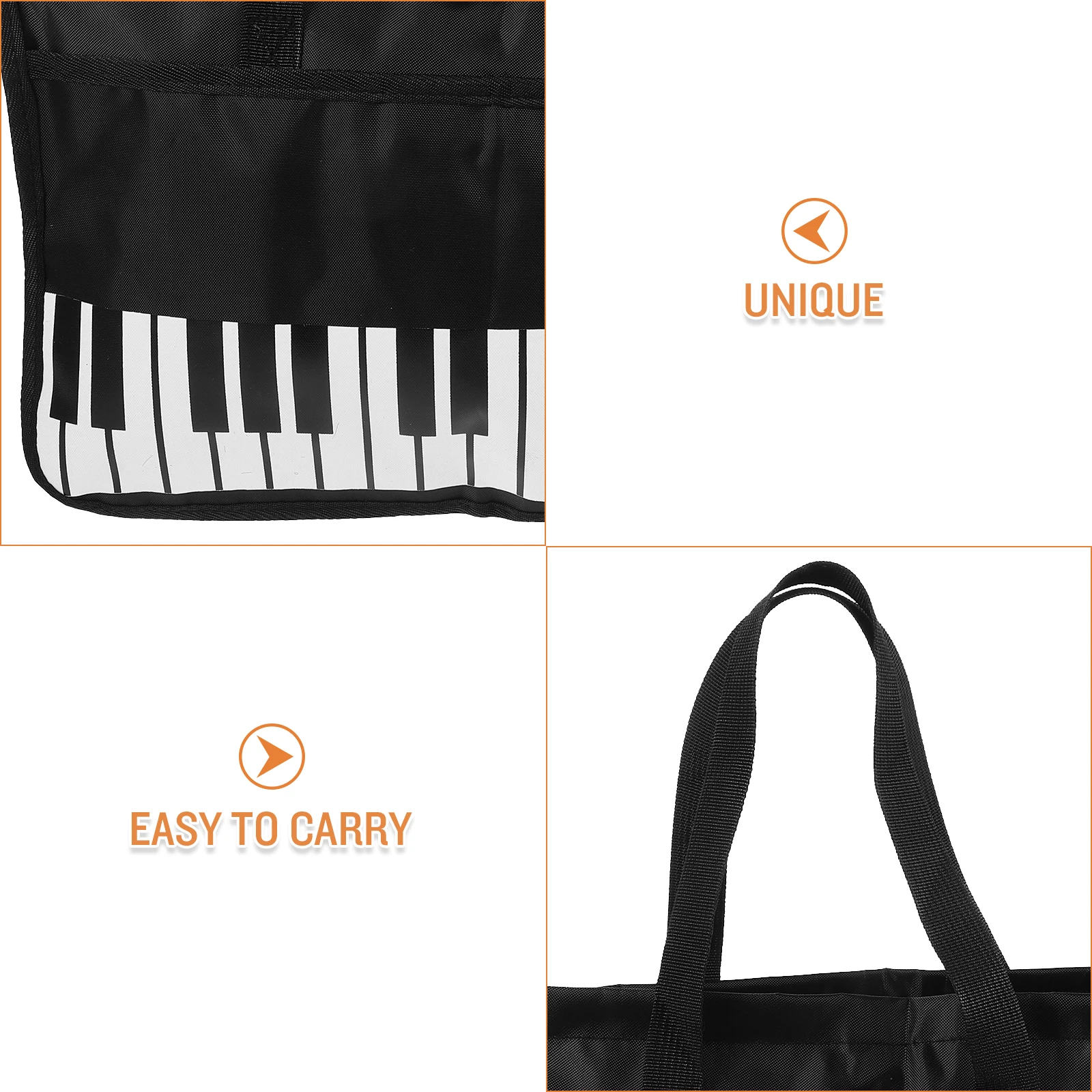 

Premium Piano Sheet Music Carrier Heavy Duty Nylon Shoulder Strap Design Classic Style Portable Storage Pouch for Musicians