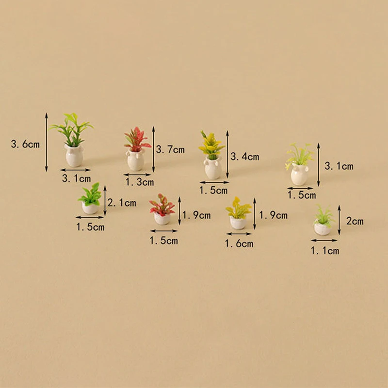 1Pc casa delle bambole in miniatura pianta vaso di fiori pianta verde pianta in vaso modello accessori per mobili per la decorazione della casa delle bambole giocattoli per bambini regalo