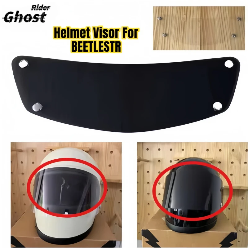 Motorcycle Helmet Visor For BEETLESTR Retro Full Helmet Lens Capacete De Moto Visors Helmets & Headwear Helmet Replacement Parts