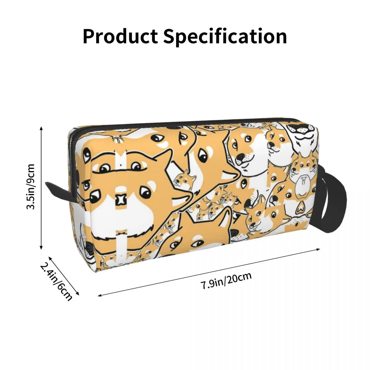 Doge Shiba Inu Memes Makeup Bag Cosmetic Organizer Storage Dopp Kit Toiletry Cosmetic Bag for Women Beauty Travel Pencil Case