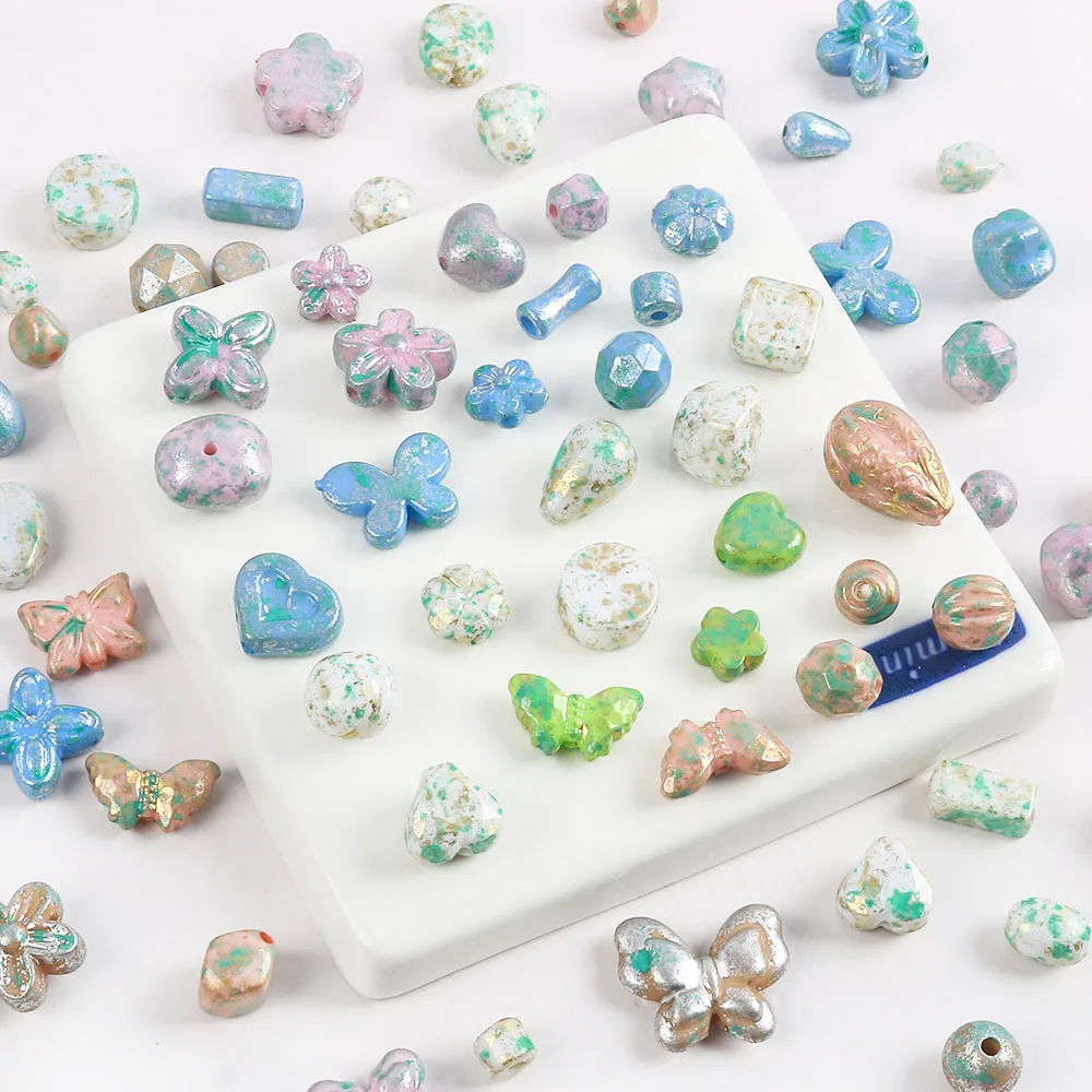 20g/Bag Acrylic Mixed Shape Diy Necklace Bracelet Key Chain Loose Beads Jewelry Making Materials Diy Accessories