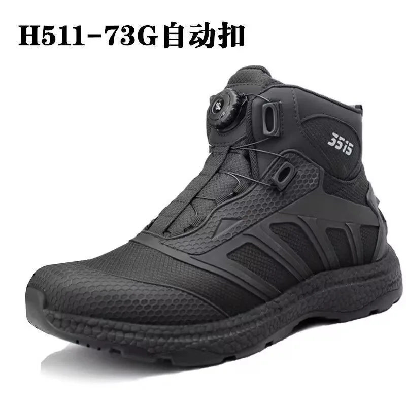 New Trend 2026 Men Leather Boots Black Working Boots for Mens Cotton Shock-absorbing Men's Hiking Shoes Popular Casual Shoes Men