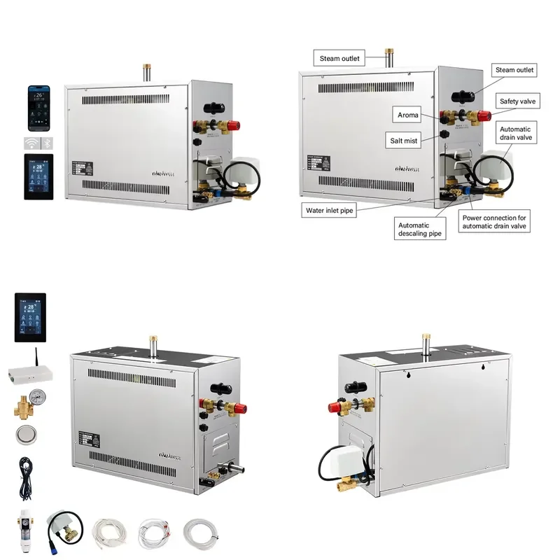 STROVAN Diooist Bluetooth App&WiFi 9kw Steam Generator for Turkish Bath Hammam