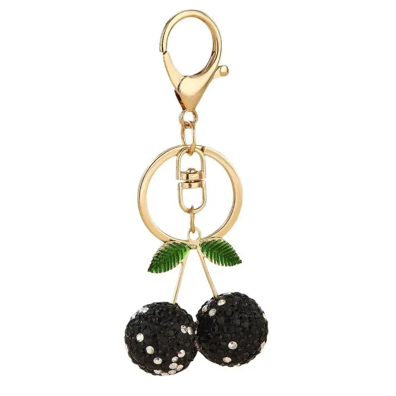 Luxuriöser Strass-Kirsch-Schlüsselanhänger, Kreativer Exquisiter Glänzender Schlüsselring, Taschenanhänger, Personalisierter Taschen-Charm, Geburtstagsgeschenke – Detail 7