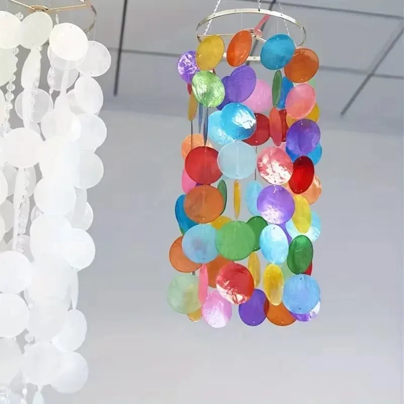 Top Quality Shell Wind Chimes With Hanging String Ornament Versatile Handicrafts For Garden Outdoor Balcony (Only Wind Chimes)