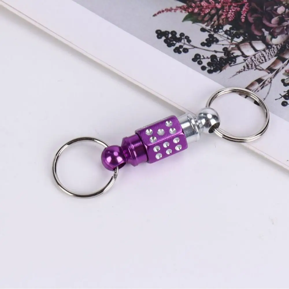 Double Headed Quick Release Keychain 360° Rotation Aluminum Alloy Clip Pull Apart Buckle Mini Retractable Pull Apart Key Rings
