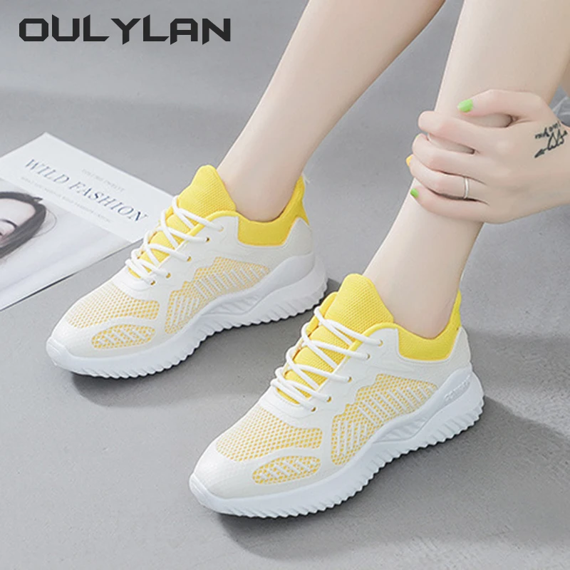 2024 sportowe buty damskie buty do biegania wiosna/lato białe alfa-kokosowe swobodna siateczka Sneaker oddychające damskie buty A005