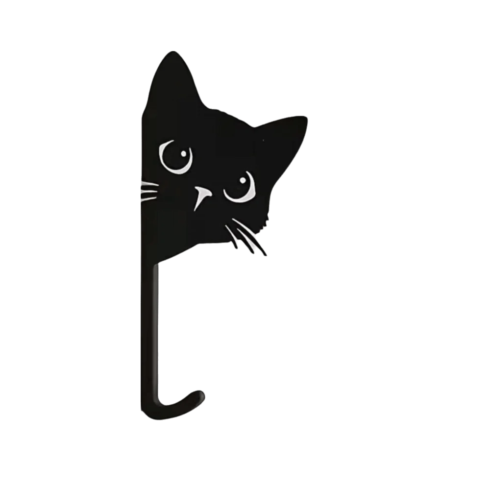 Creative Decorative Cat Hooks Cute Home Decor Key Holder 3D Printed Kitten Wall Hooks Kitchen