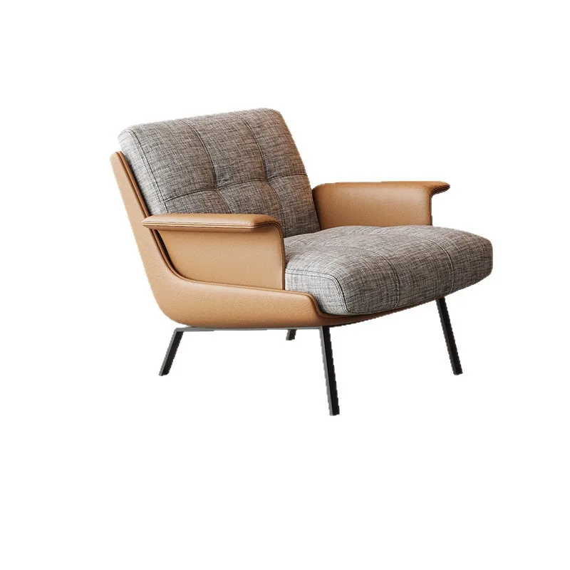 Reception area Reception room Business sofa Office negotiation Sofa one table four chairs Italian light luxury single sofa