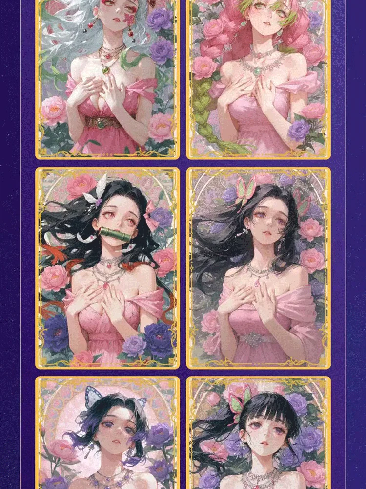 Wholesale Demon Slayer Cards Kimetsu no Yaiba Waifu Cards Series 1 Full Enamel Metal Collectible Anime Cards for Fans
