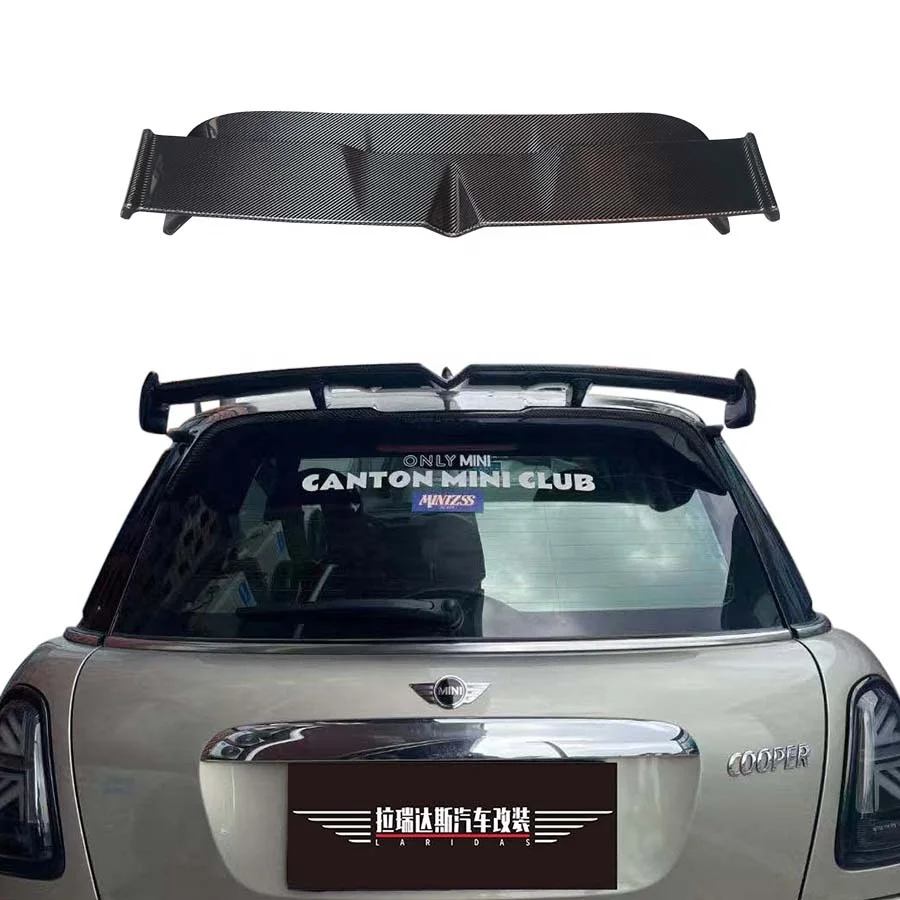 

NEW for Mini Cooper S R56 Carbon Fiber Rear Spoiler Trunk Splitter Roof Wing Double Deck Car Exterior Accessories Body Kit