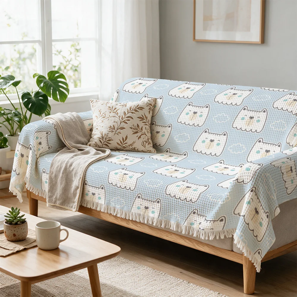 Decorative Throw Blanket Sofa Cover Cozy Nursery Decor Cottagecore Farmhouse Plush Throw for Couch Bedding Gift