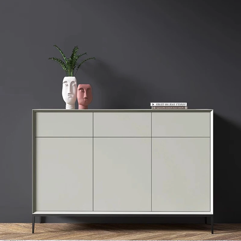 خزانة خذاء للتخزين المخفي تظهر غرفة المعيشة الحديثة رف الأحذية الإيطالي البسيط أثاث صانعي الأحذية العمودي الشمالي #1