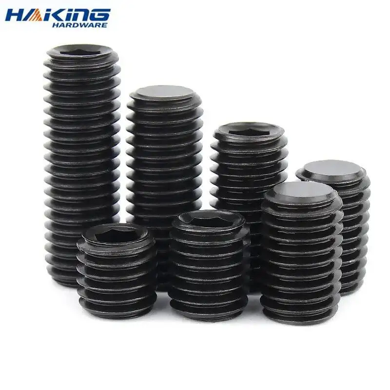 10pcs/lot Headless Cup Point Set Screw M2 M2.5 M3 M4 M5 M6 M8 M10 Carbon Steel Hex Socket Set Screw Hardness 12.9 GRADE