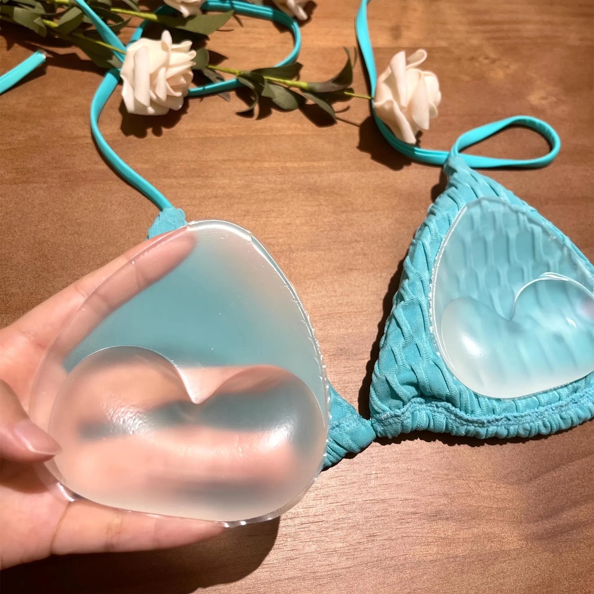 Almohadillas de sujetador de silicona reutilizables: almohadillas interiores push-up sin costuras para mujeres | Adhesión fuerte, transpirable, hipoalergénica, ideal para Biki