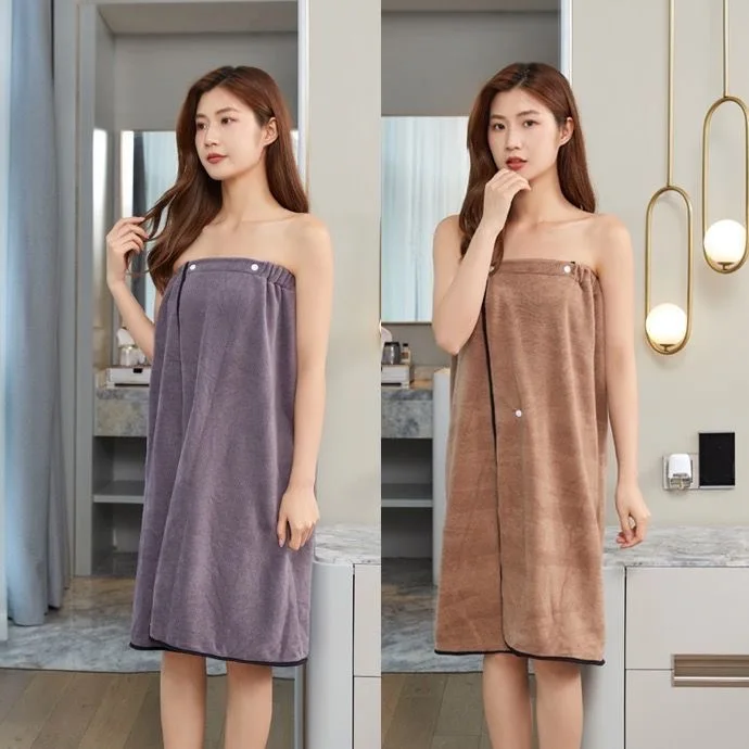Bust-Free Bath Skirt for Beauty SalonsTherapy-Grade Wrap-Around Towel / Robe,Highly Absorbent Non-Linting Wearable & Extra-Thick