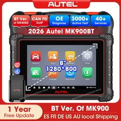 Autel MaxiCOM MK900BT Car Diagnostic Tool 8-Inch OBD2 BiDirectional Scanner 40+ Service CANFD DOIP Upgrade of MK808BT Pro MK808S