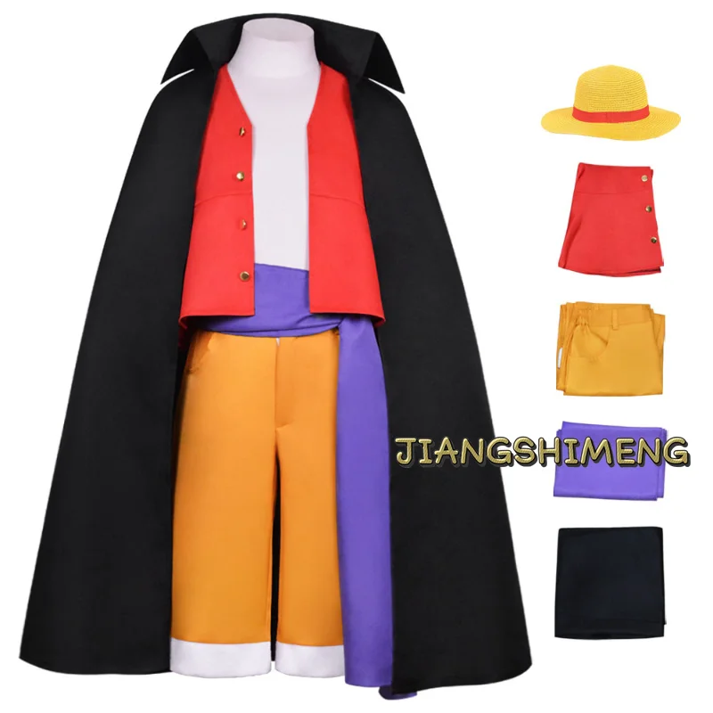 

Anime Cosplay Costume Country Monkey D. Luffy Men Kimono Halloween Party Coat Pants Hat Cartoon Uniform Suit