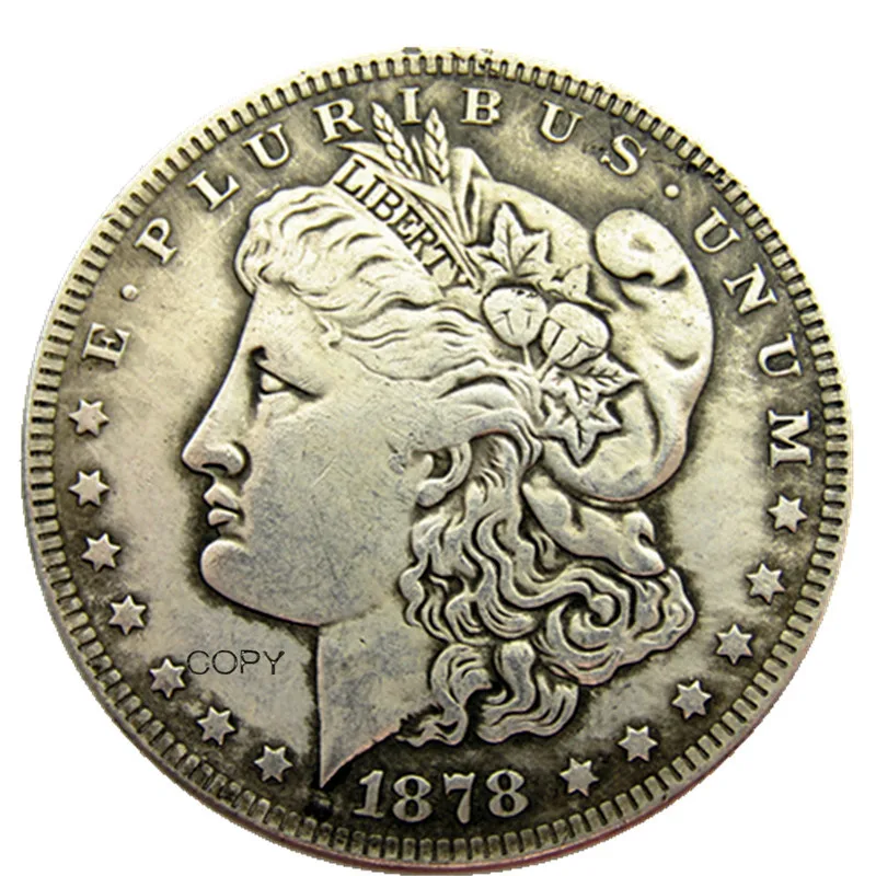 MA03 USA Morgan Dollar 1878 Magic Tricks Close Up Magia Mentalism Gimmick Props Appearing/Disappearin Silver Plated Coin