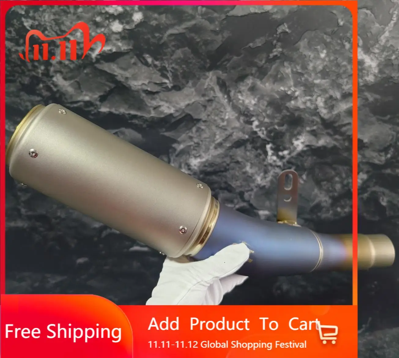 

STLF Flame New Stainless Steel for ZX-6R 24 ZX-6R AR Exhaust Pipe for Off-road Motorcycle Retrofit/Upgrade