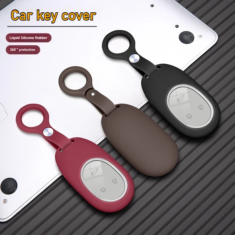 For NIO ES6 EL6 EC6 ES7 EL7 ES8 EL8 ET5 ET5 Touring ET7 Car Key Cover Soft Silicone Car Intelligent Key Protection Cover Pendant