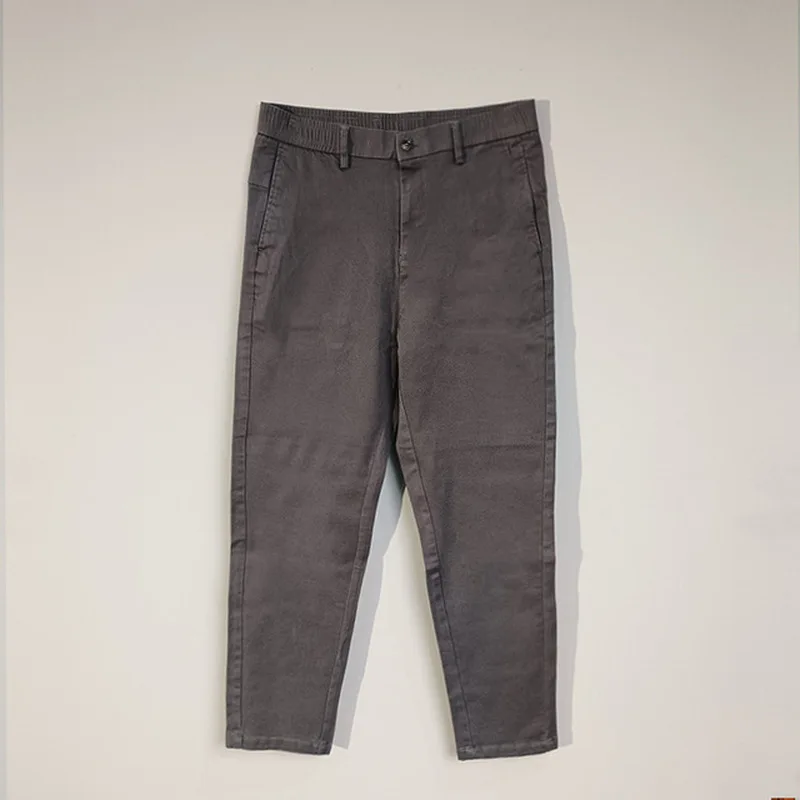 Pantalones largos informales de algodón para hombre, ropa de trabajo de talla grande 4xl 5xl, estilo Safari al aire libre, color caqui y gris