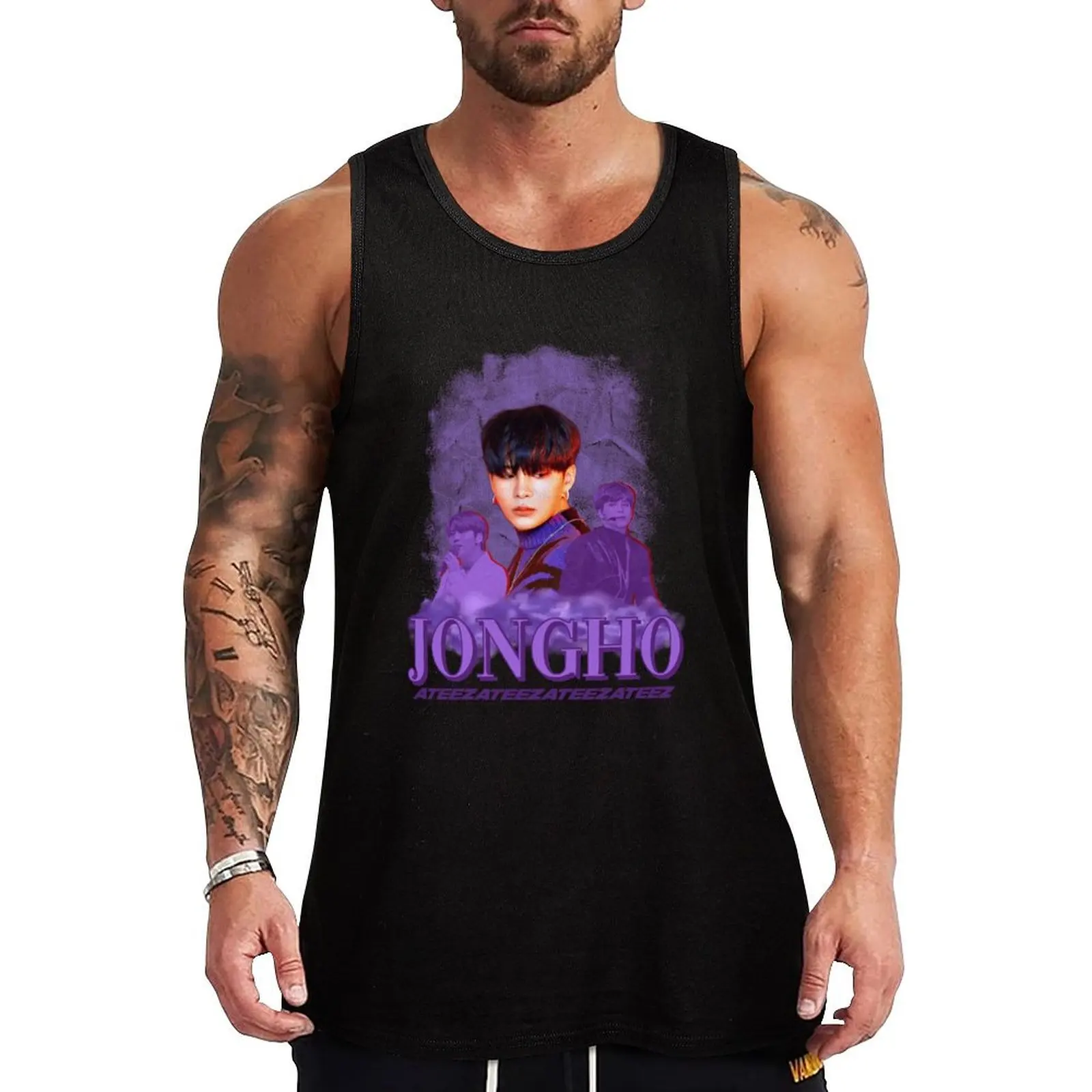 

icy vintage jongho Tank Top sleeveless gym shirt man fitness best selling products