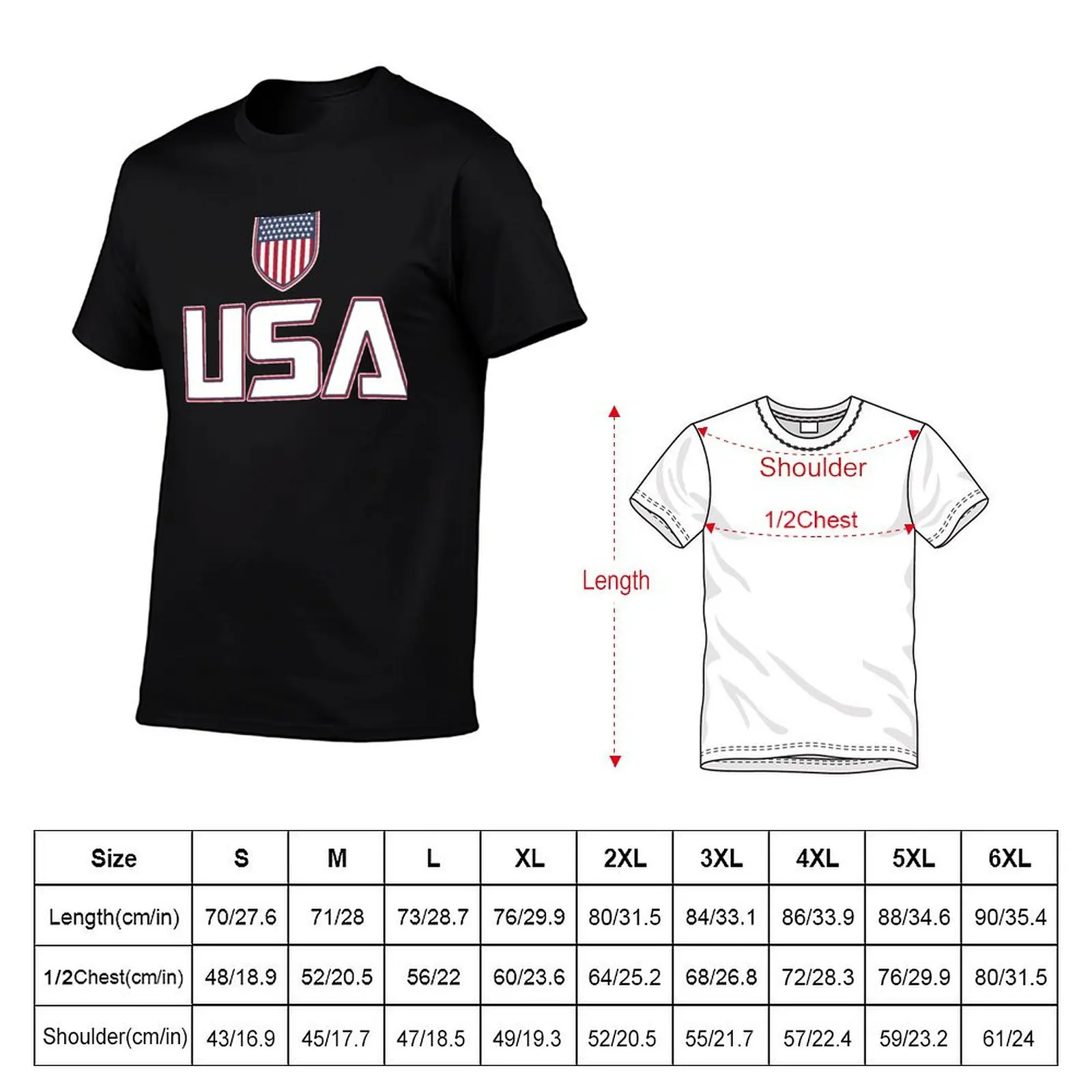 USA - United States of America T-Shirt Stretch Fabric Comfort T-Shirt