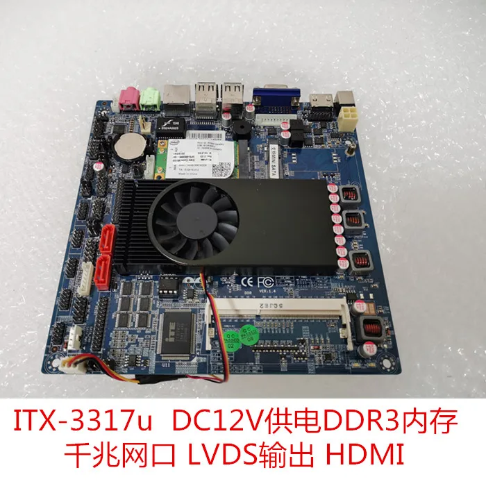 ITX-3317u Cashier Integrated Computer Industrial Control Advertising Motherboard Gigabit Ethernet DDR3 Memory 6 COMi5-3317U