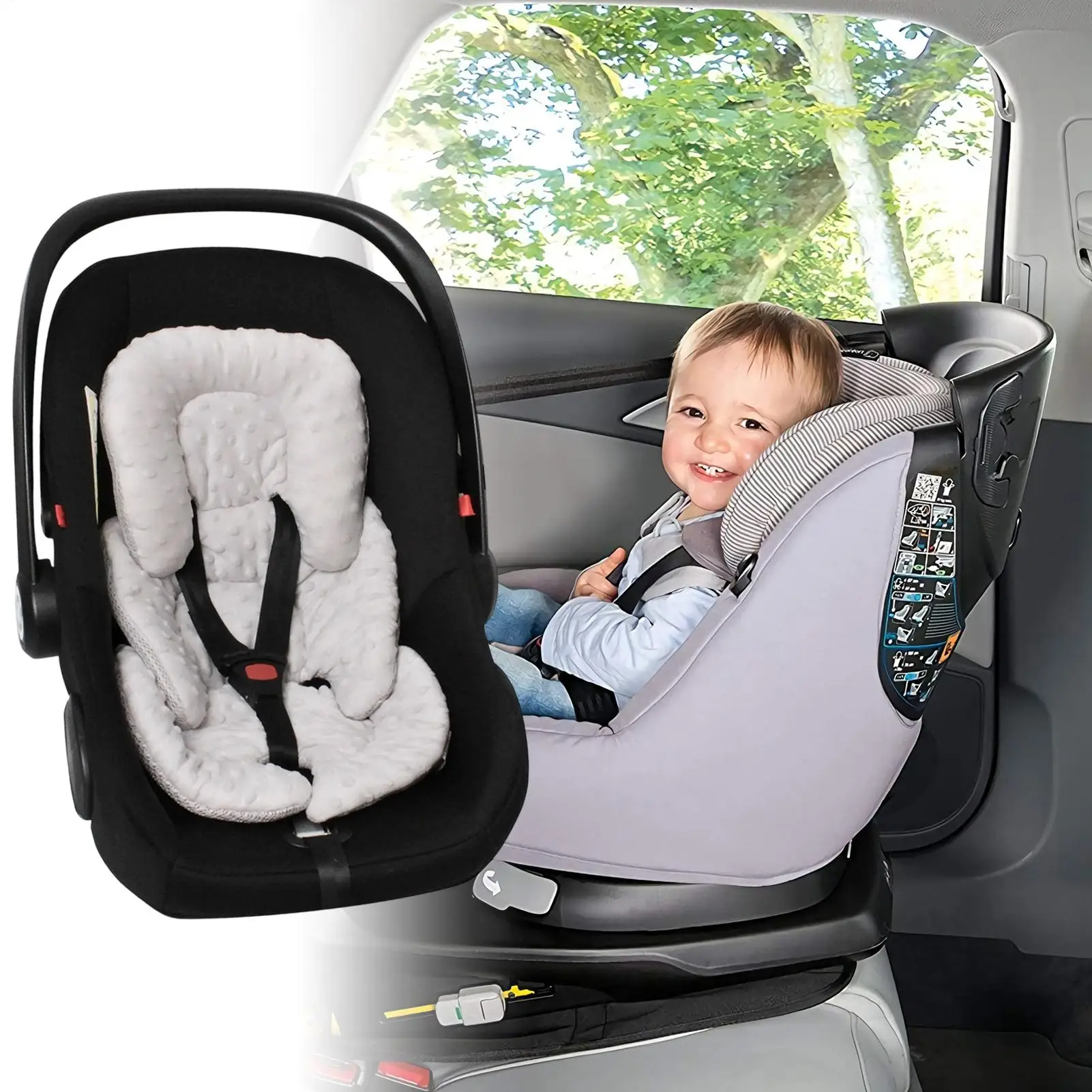 

Вставки для колясок для младенцев, двусторонний поддерживающий дышащий коврик, подкладка для детской коляски, вкладыши для сидений для комфортной поддержки мальчиков