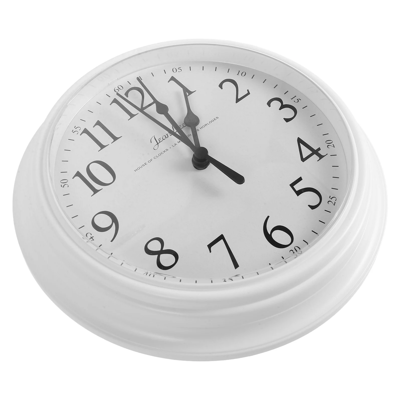 

Large White Wall Clock Silent Mute Plastic Decorative Round Living Room Bedroom Office Easy Read Accurate Time