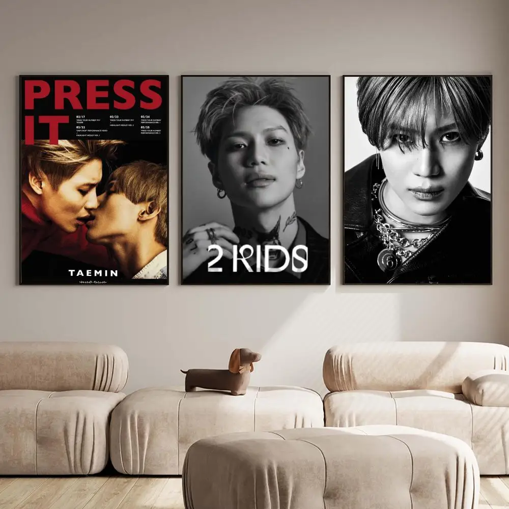 K-Pop Solo Artist T-Taemin Poster Modern Minimalist Wall Art Prints Poster Home Decor Interior Bedroom Living Room - view 3