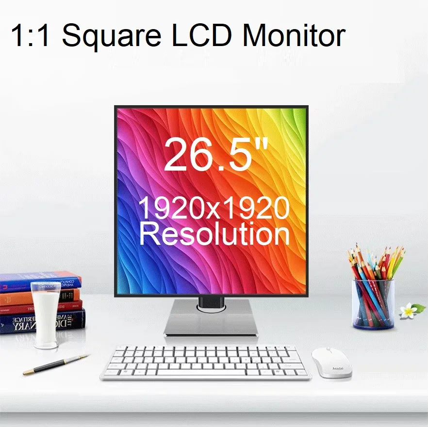 26.5” Square LCD Display 300nit, Resolution 1920x1920 1:1, sRGB, Metal Housing