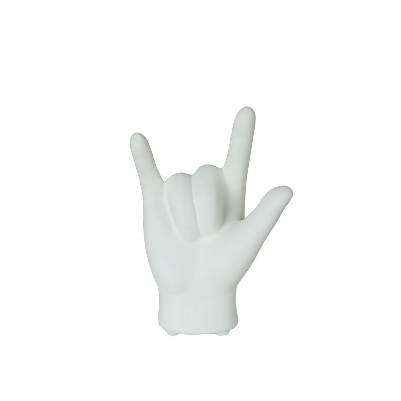 

Ceramic finger palm handicraft small ornament, jewelry rack desktop ring storage soft decoration