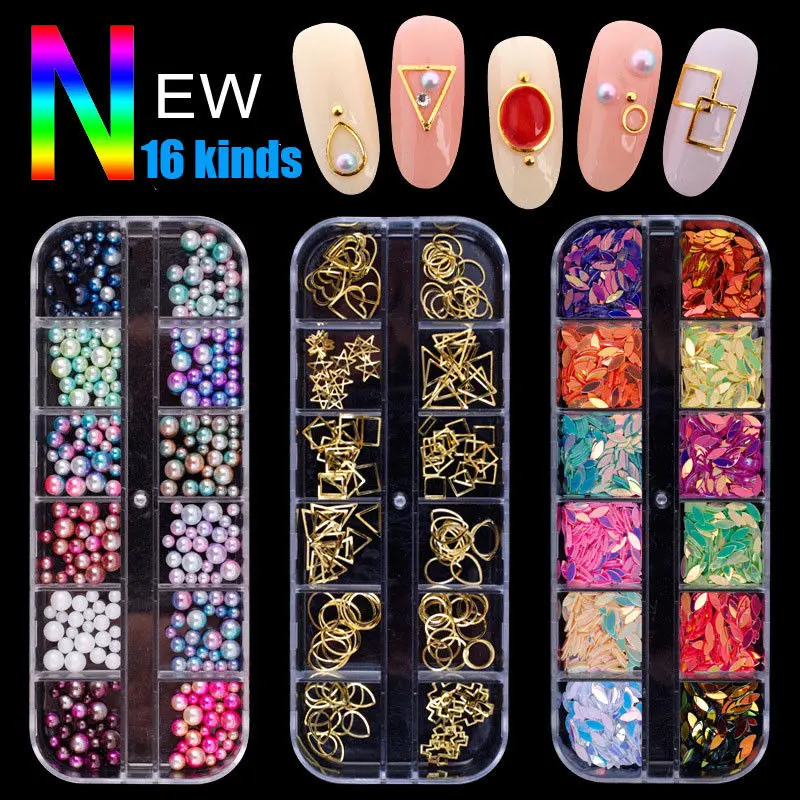 3D Nail Crystal Rhinestone Glitter Metal Diamond Sequin  Manicure Nail Art Art Deco Nail Art Jewelry