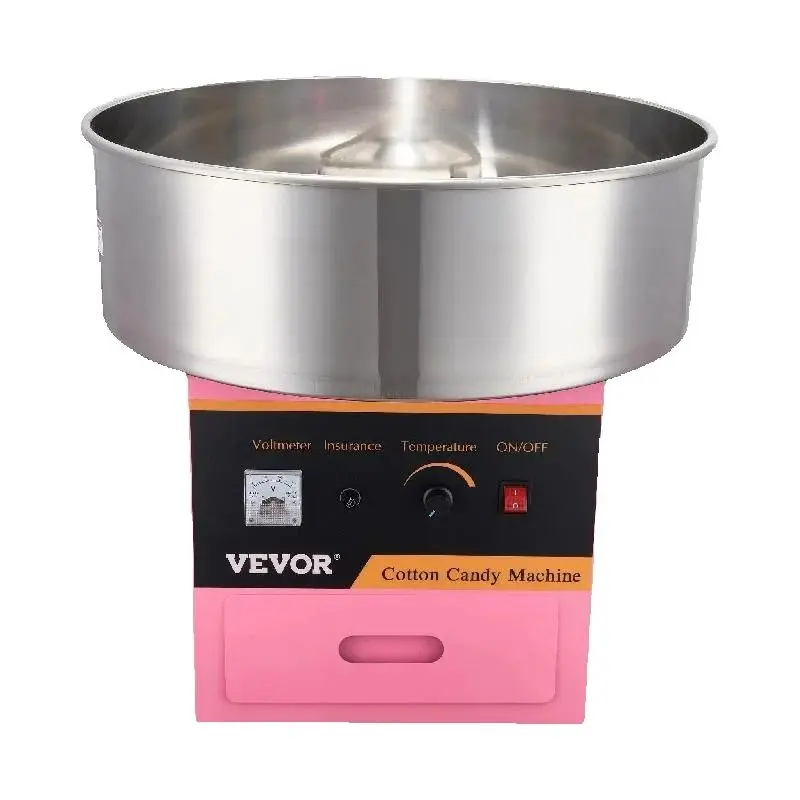 SucceBuy Electric Cotton Candy Machine Commercial Floss Maker w/ Stainless Steel Bowl Sugar Scoop and Drawer for Birthday Party