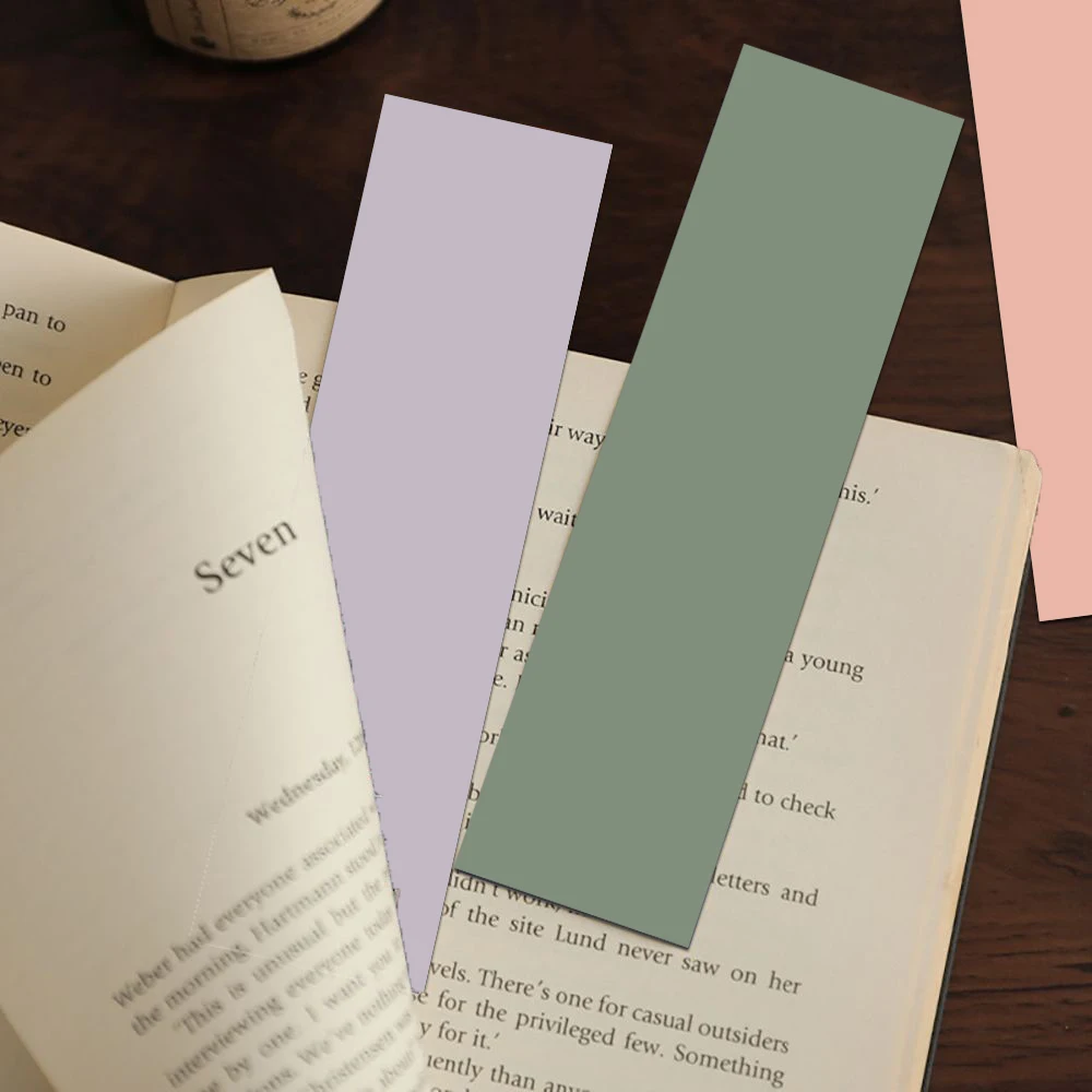 30pcs Simple Solid Color Bookmark Reading Pages Books Labeling Paper Card Decoration Student Office DIY Aesthetic Bookmark