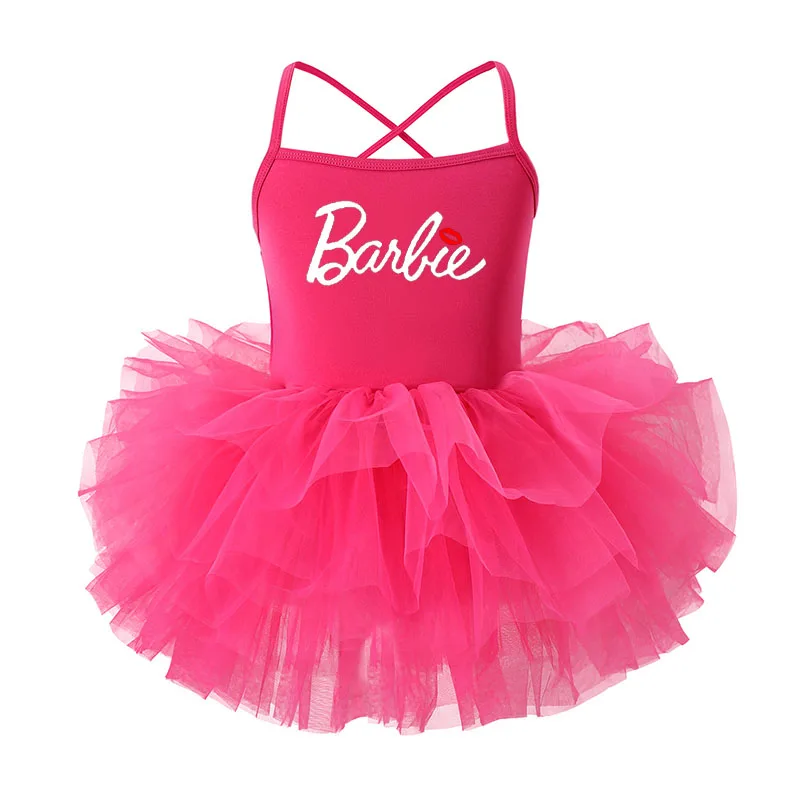 Kawaii cartoon anime Barbie girls dance tutu skirt comfortable nude summer quick-drying sleeveless body training suit tutu skirt