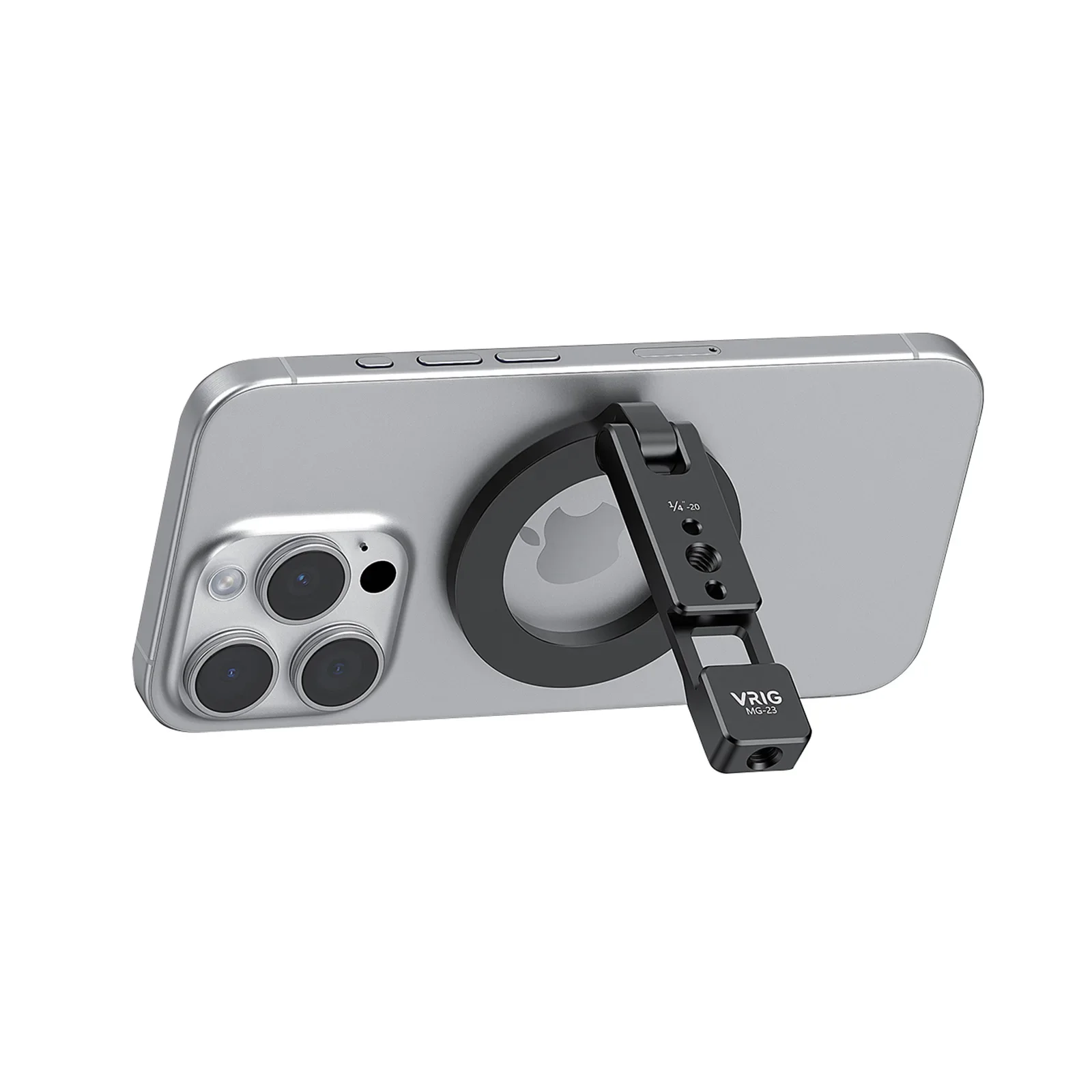 Travel Magnetic Mount - Vrig Foldable Mg-23 W/cold Shoe & Tripod Hole for On-The-Go Vloggers (Fits Pocket Tripods)
