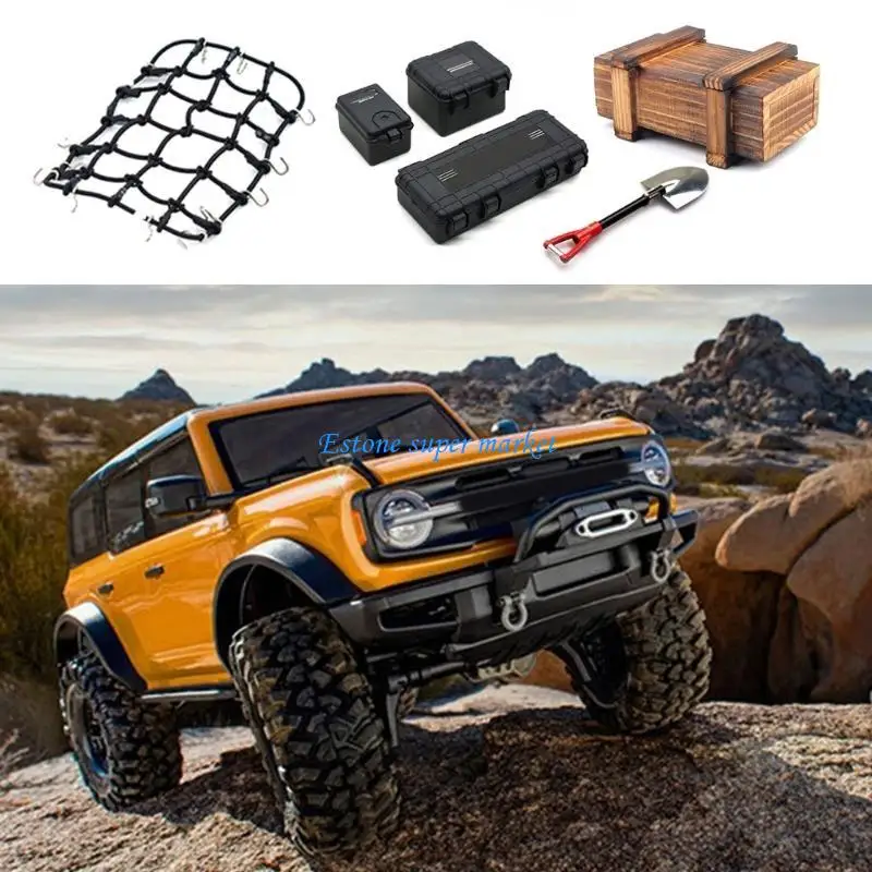 Filet toit pour bagages 090B 1/10, pour chenille RC SCX10 TRX-4, accessoires voiture Rc, pièces