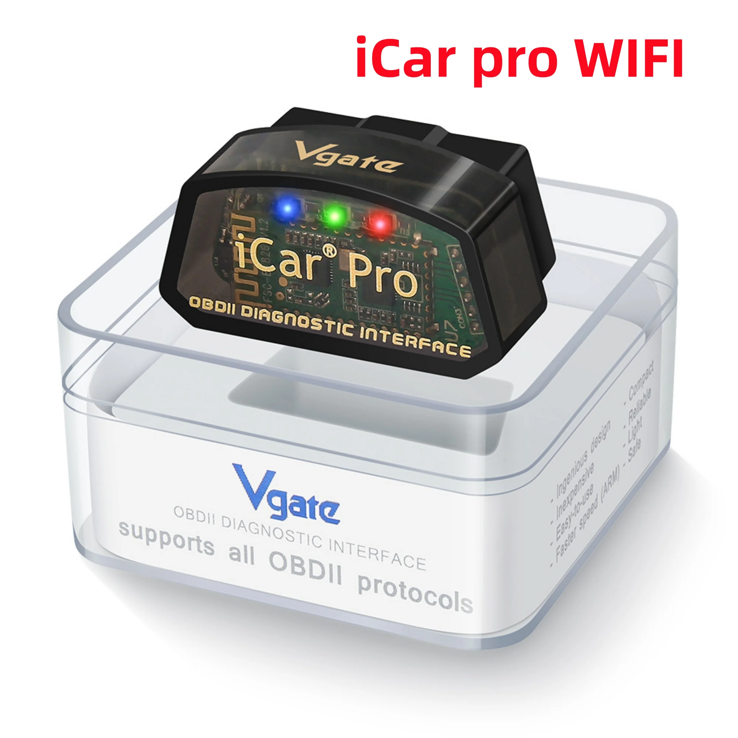 Vgate ICar Pro BT4.0 WIFI Hardware V2.3 OBD2 Kfz-Fehlerdiagnosegerät für Android/iOS – Detail 1