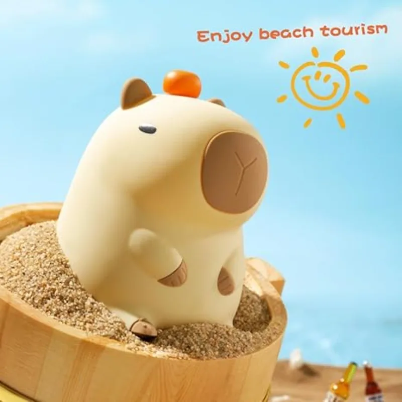 Capibala Cute Night Light USB Rechargeable Bedroom Sensor Tap Light Sleep Companion Bedside Desk Lamp Birthday Gift