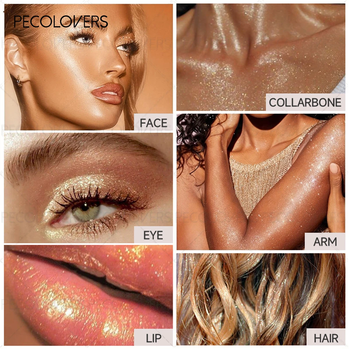 Polvere glitter corpo luccicante 1 pezzo, evidenziatore perlescente per viso e corpo, scintilla a lunga durata, perfetto per feste e festival