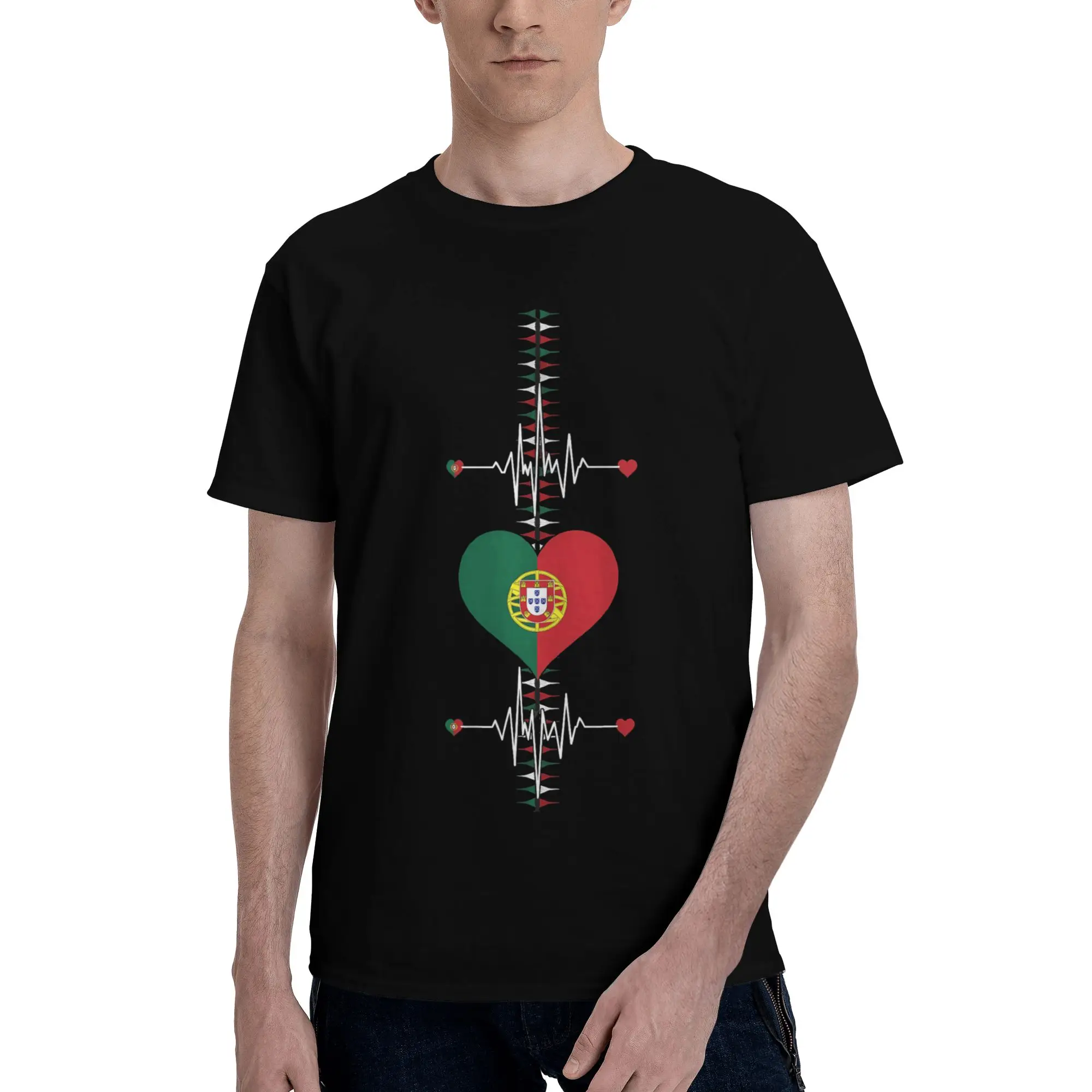 Portuguese Roots Portuguese Pride  Funny 100% Cotton T-Shirt Portuguese Flag Tees Tops For Men